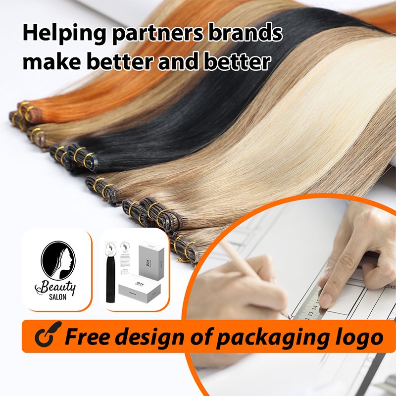 22 inch brown genius weft hair extensions human hair wefts 50 grams wholesale seamless weft remy 100% human hair extensions