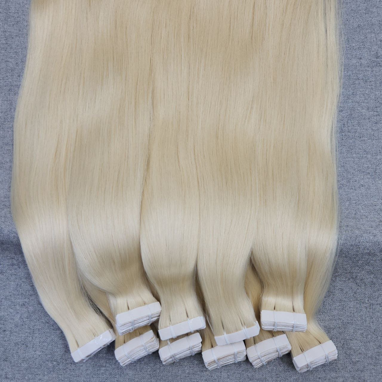 100% Virgin Human Hair Tape Ins Hair Invisible Tape Remy Hair Extensions Wholesale Top Quality Vietnamese Premium Blonde Color