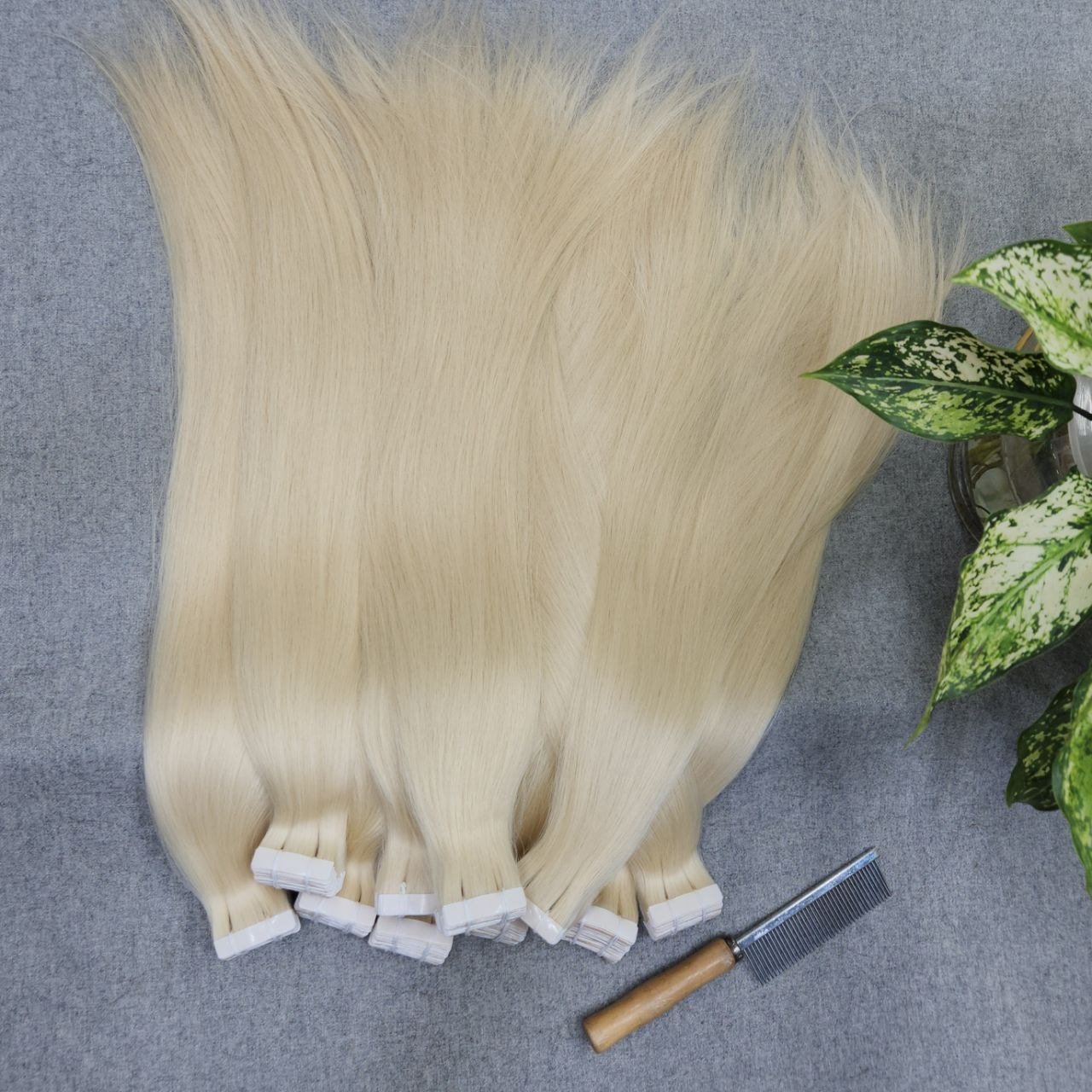 100% Virgin Human Hair Tape Ins Hair Invisible Tape Remy Hair Extensions Wholesale Top Quality Vietnamese Premium Blonde Color
