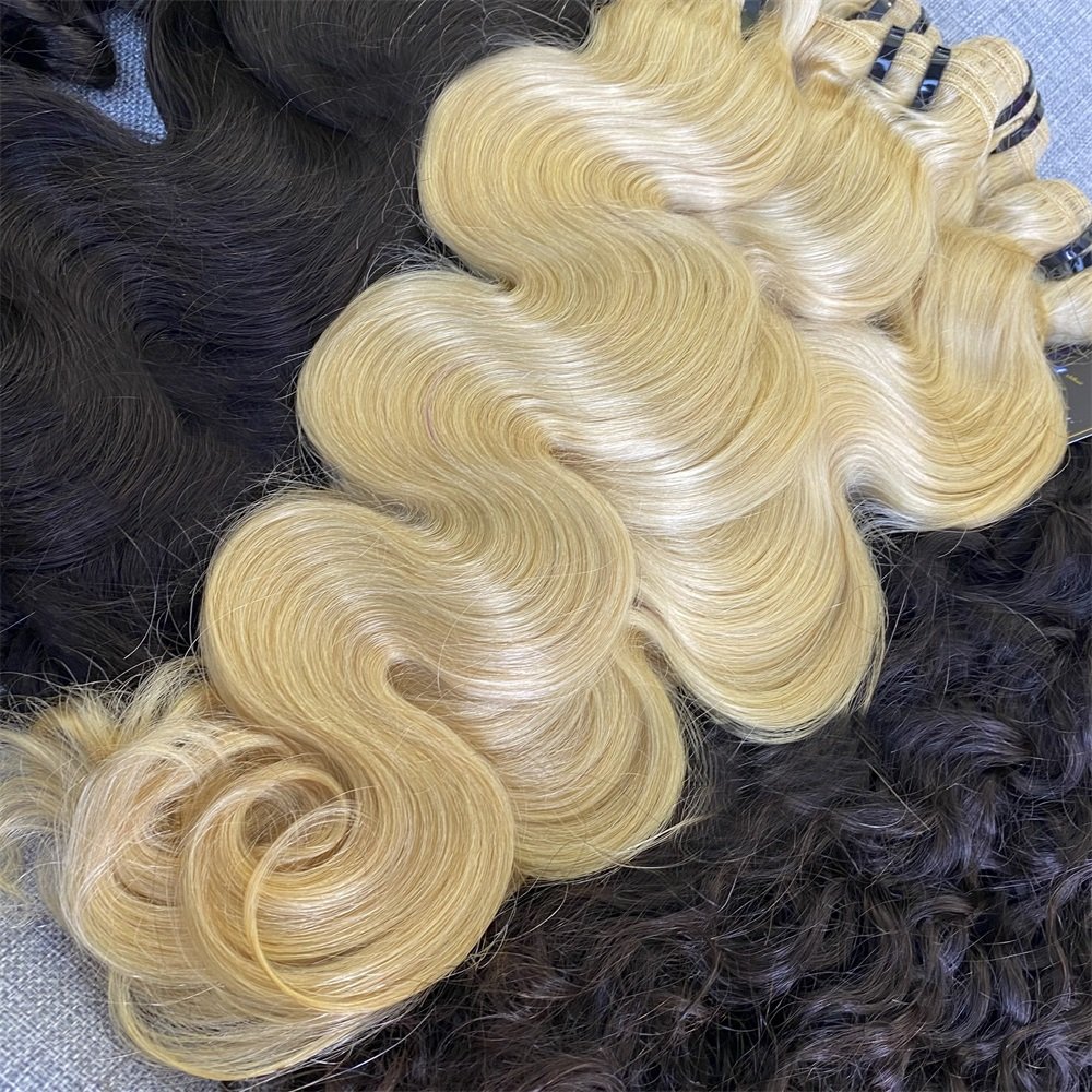 XBL US Warehouse Mink Brazilian Hair Raw Virgin Cuticle Aligned Hair 613 Blonde Body Wave Human Hair Weaving Bundles Vendor