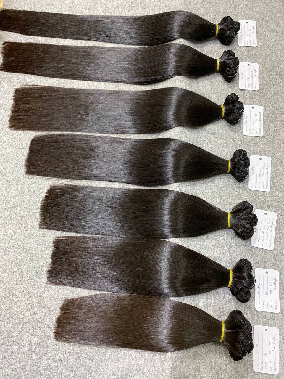 Top 1 Wholesale Raw Hair Bundles Unprocessed To 40" 100% Human Hair From Vietnamese Mountain Women Virgin Hair Bone Straight