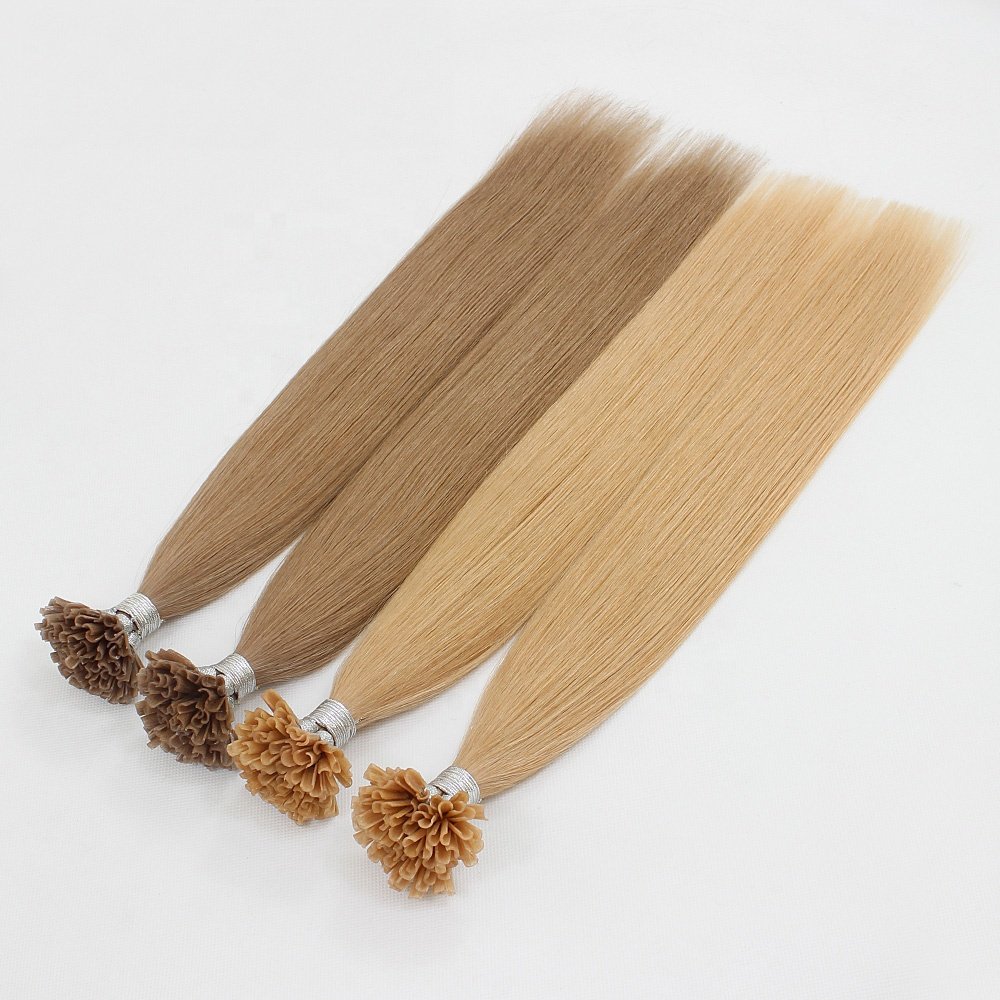 russian hair 14-20 inch straight wholesale double drawn remy human keratin nail u tip hair extensions 0.8g/1.0g each