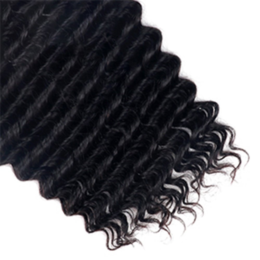 Wholesale Raw Indian Hair Bulk Human Hair Blend for Braiding Pre Stretch Bulk Deep Wave Braiding Human Hair Bulk