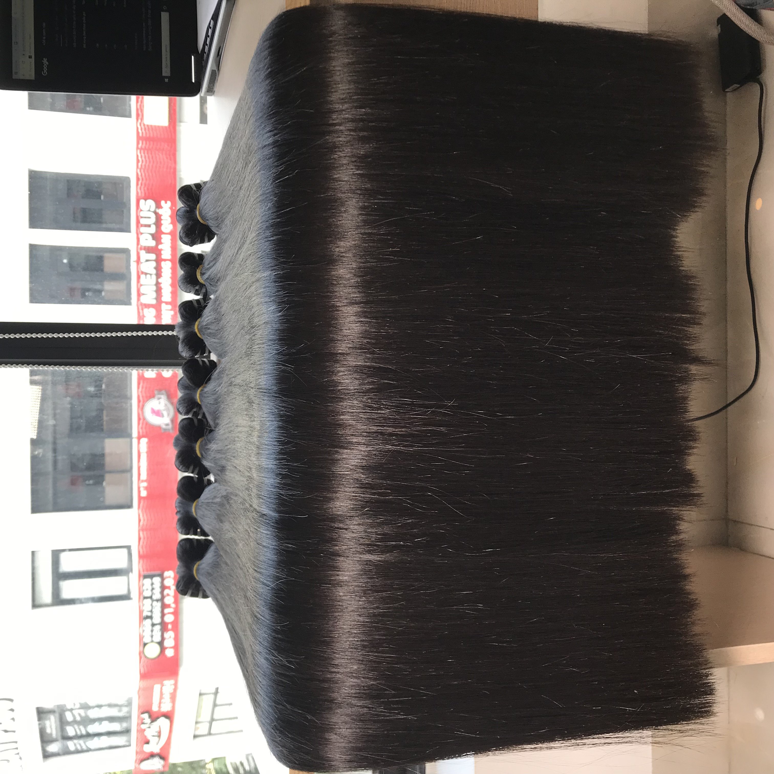 High Quality Raw Human Hair Supplier 100% Natural Raw Vietnamese Human Hair Extensions Super Silky Bone Straight Bundles