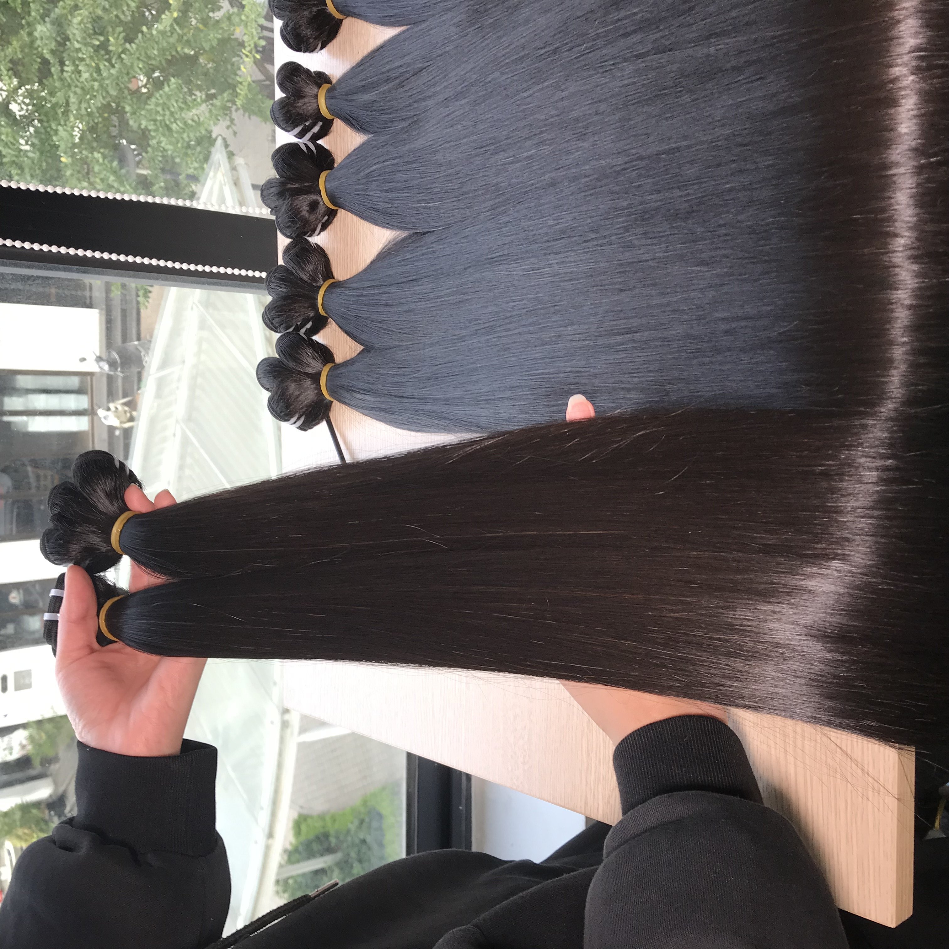 High Quality Raw Human Hair Supplier 100% Natural Raw Vietnamese Human Hair Extensions Super Silky Bone Straight Bundles