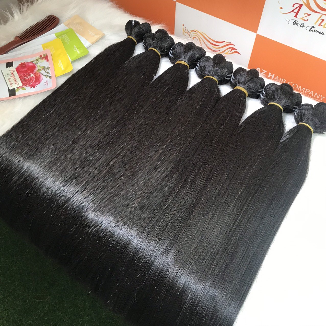 High Quality Raw Human Hair Supplier 100% Natural Raw Vietnamese Human Hair Extensions Super Silky Bone Straight Bundles