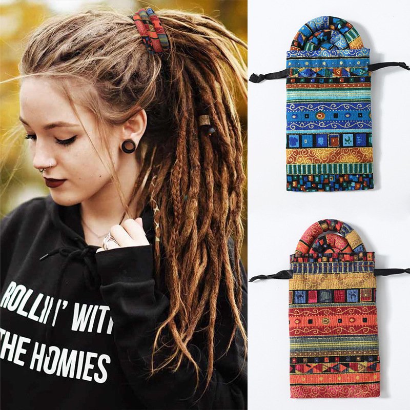 Bendable Headband Ethnic Style Wire Hair Rope High Ponytail Spiral Lock Color Dreadlocks Long Hair