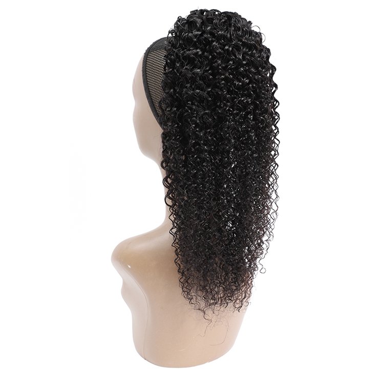Afro Kinky Curly Drawstring Ponytail Human Hair Extensions Hairpieces for Black Women Raw Virgin Wrap Around Ponytail Human Hair