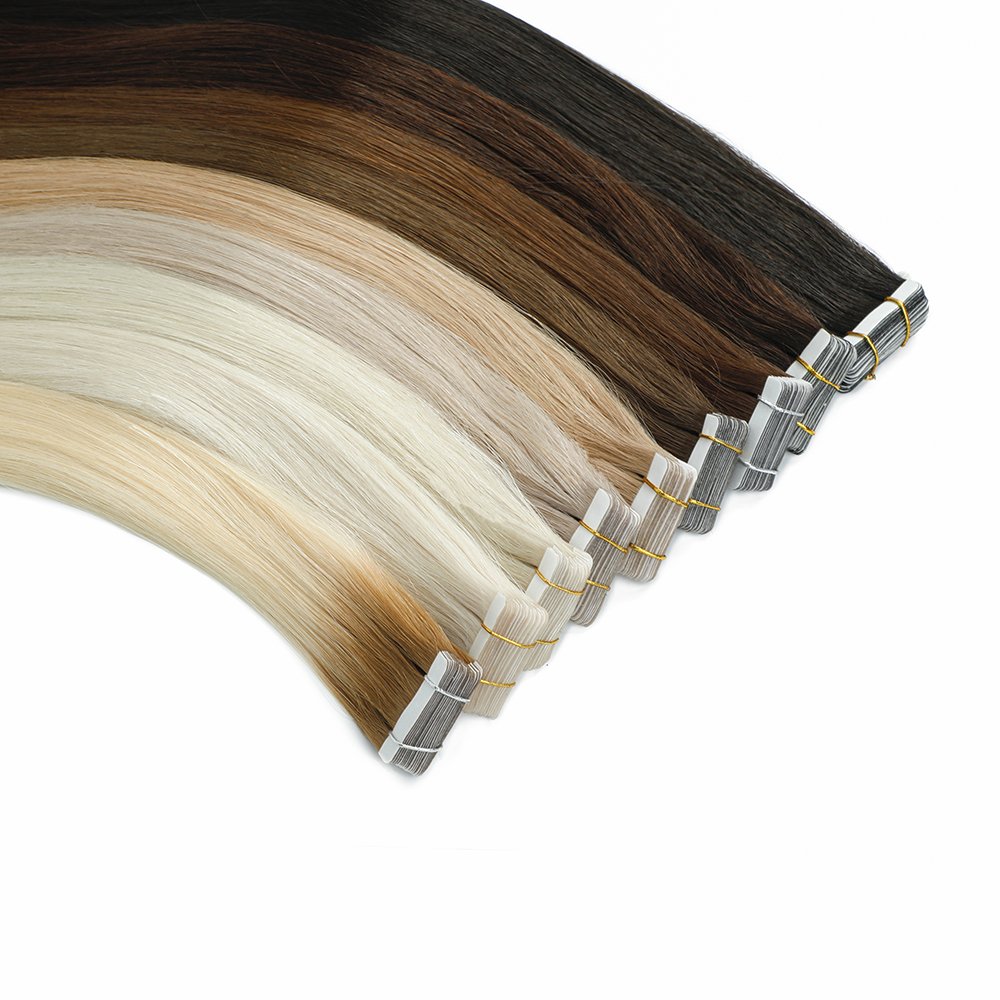 European Double Drawn Human Hair Tape in Hair extension Natural Remy Tape Hair Extensions