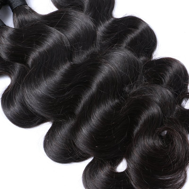 Aliexpress shipping free sample brazilian hair body wave black color hair 100% virgin unprocessed human hair