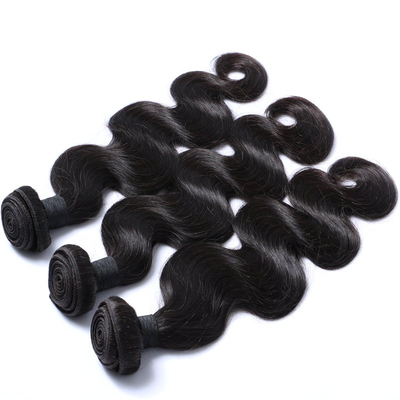 Aliexpress shipping free sample brazilian hair body wave black color hair 100% virgin unprocessed human hair