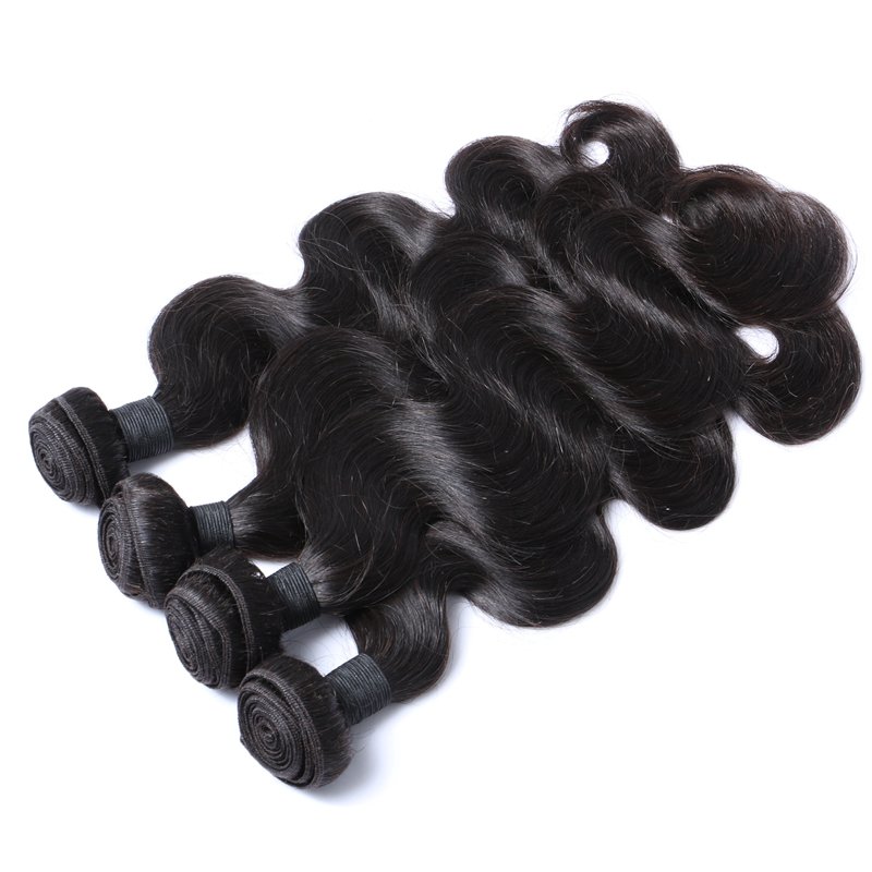 Aliexpress shipping free sample brazilian hair body wave black color hair 100% virgin unprocessed human hair