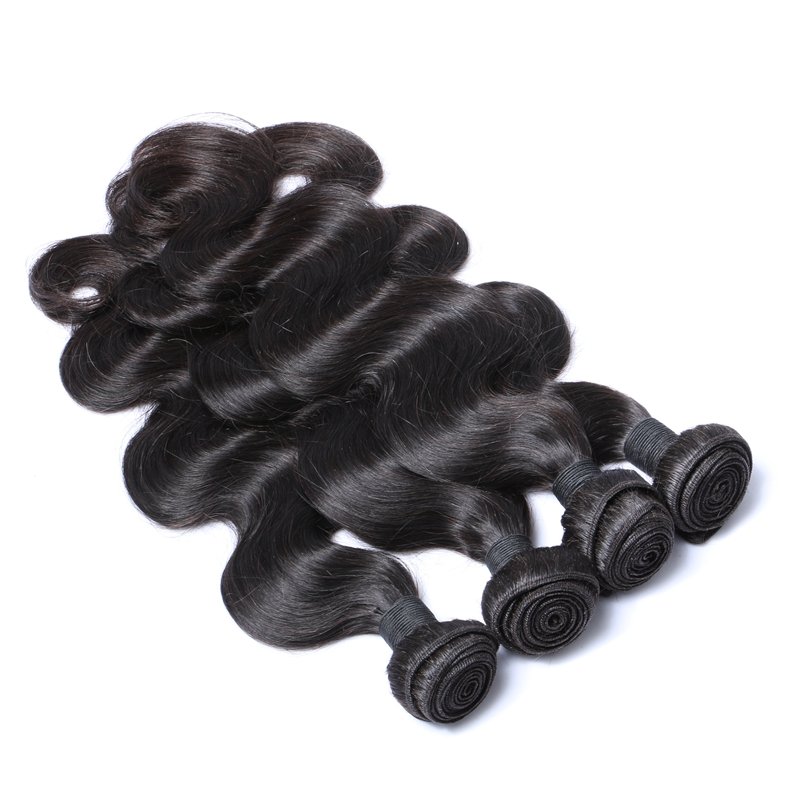 Aliexpress shipping free sample brazilian hair body wave black color hair 100% virgin unprocessed human hair