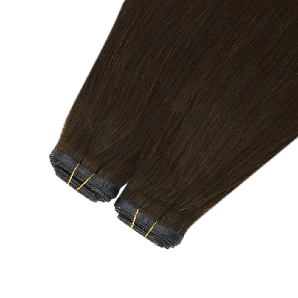 Fasimei 100% Russian Human Hair Smooth Natural Flat Weft Hair Extensions