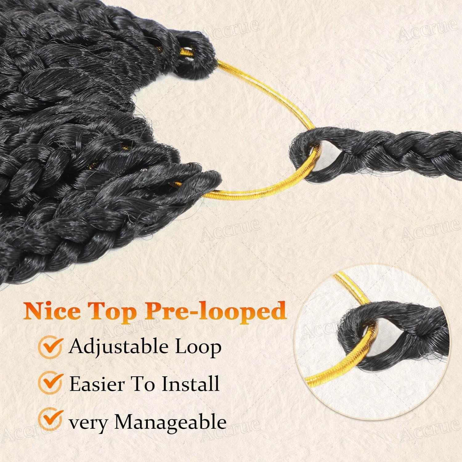 18 24 Inch Long Goddess Box Braids Crochet Hair Bohemian Hippie Synthetic Braiding Hair Pre-looped Box Braids with Curly Ends