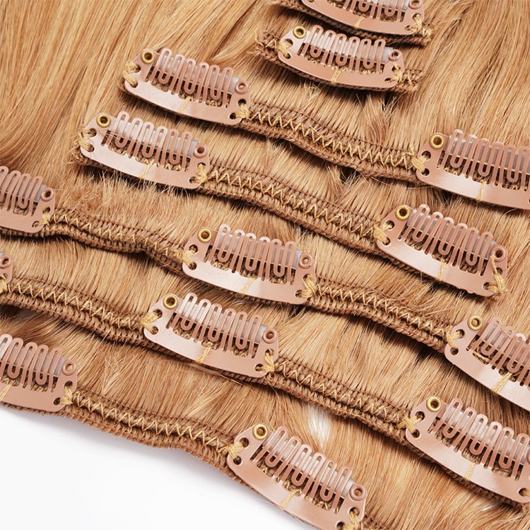BELLECODE Wholesale 100% Russian Remy Hair Invisible human hair extensions clip ins seamless clip in hair extension