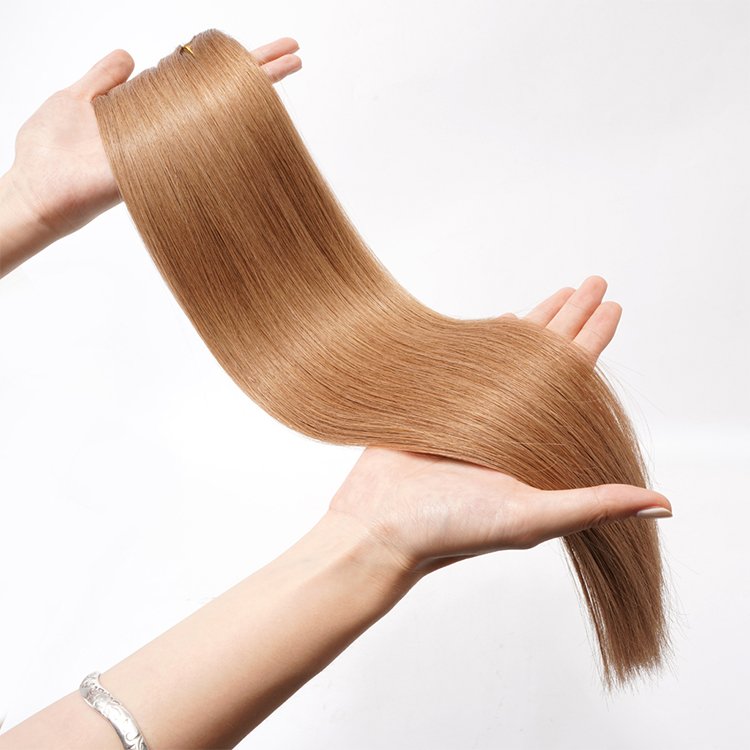 BELLECODE Wholesale 100% Russian Remy Hair Invisible human hair extensions clip ins seamless clip in hair extension