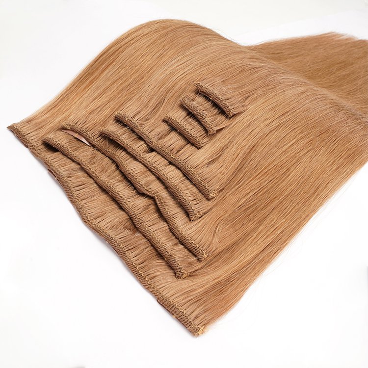BELLECODE Wholesale 100% Russian Remy Hair Invisible human hair extensions clip ins seamless clip in hair extension