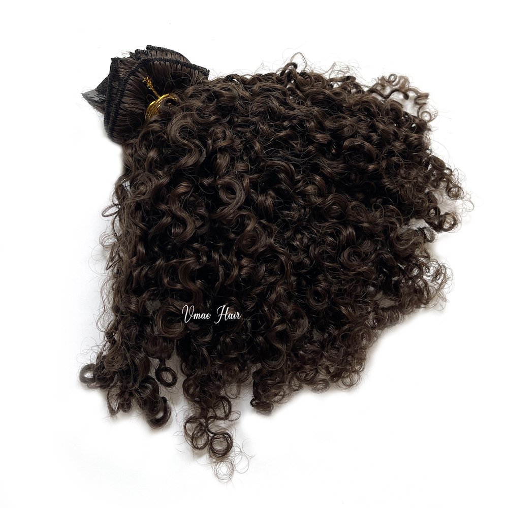 Vmae #2 Raw Virgin Exotic Coily Marlei Curl ClipIn Human Hair Extensions Afro Kinky Curly Clip In Hair Extension for Black Women