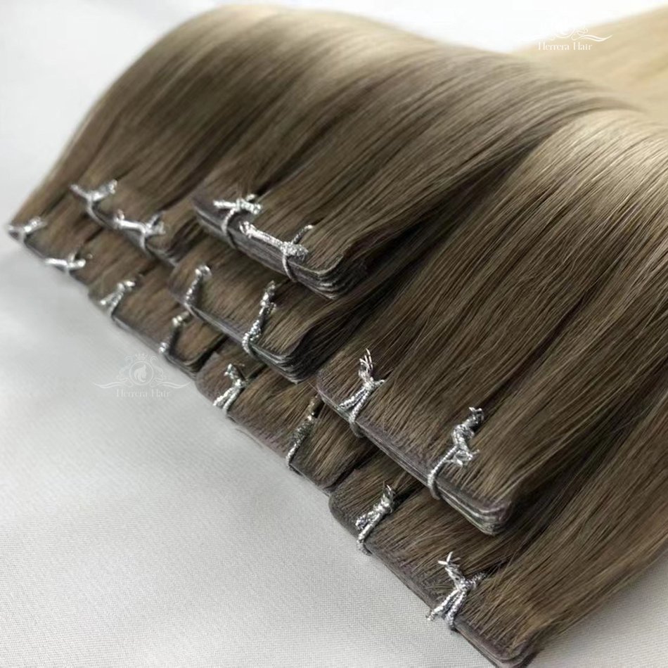 High Quality Seamless Virgin Pu Injected Tape 100% Human Hair Extension Per Capelli Biadesive Invisible Tape In Extensions