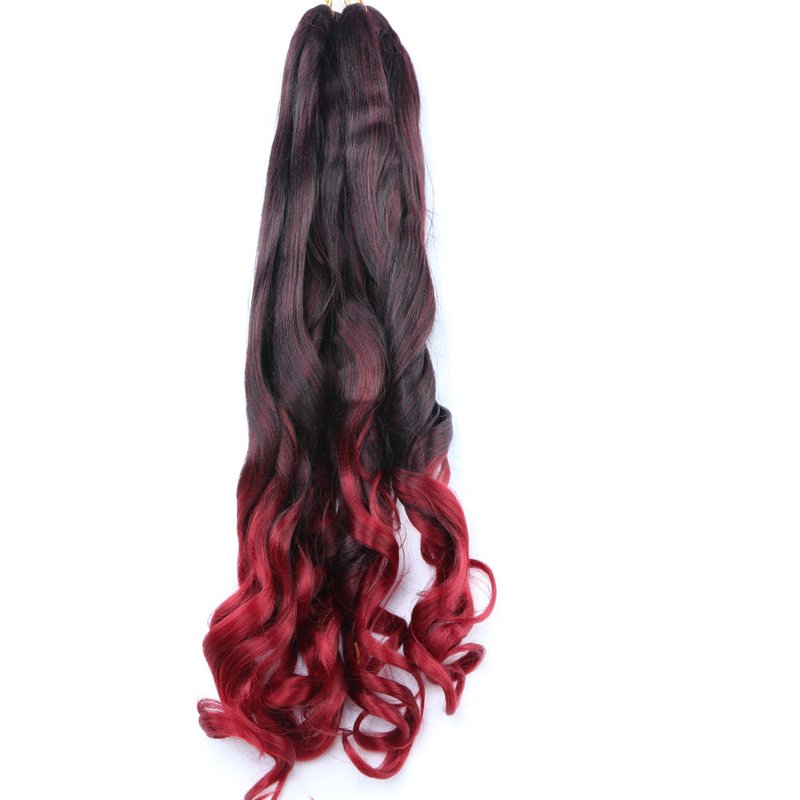 French Curly Pre Stretched Bouncy Curl Braiding Hair Yaki Texture Bouncy Spanish crochet hair ombre brown French Curly Hair