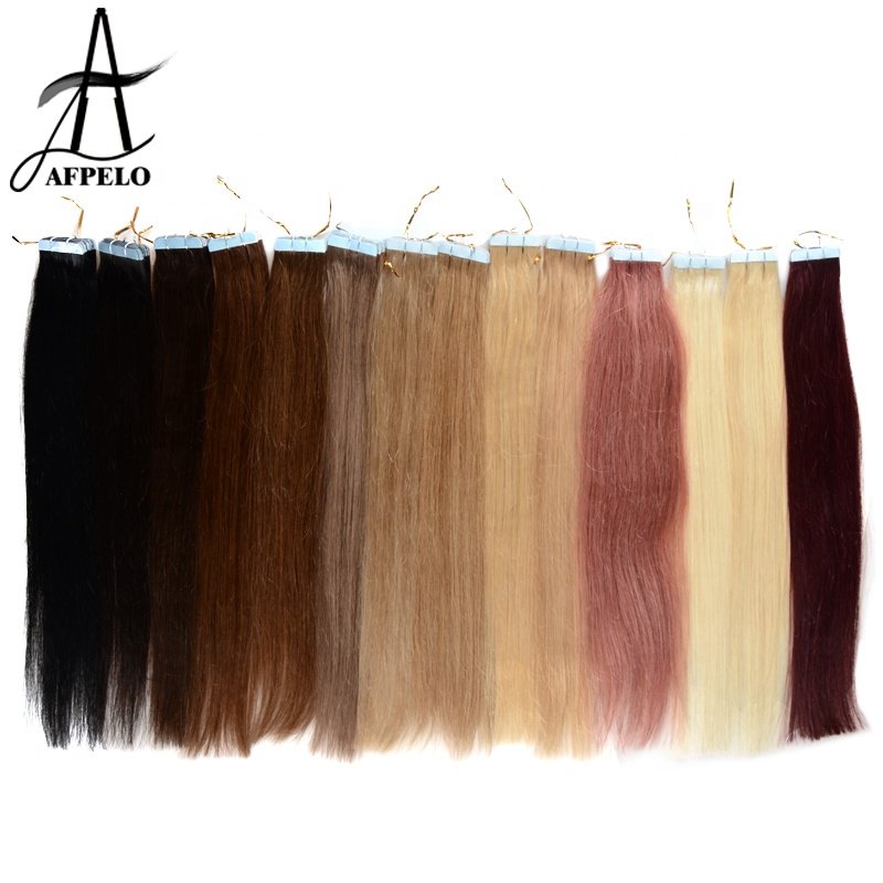 AFPELO Made In China Cheap 16inch 18inch 20inch 22inch 24inch Tape In Hair Extension Supplier 100% Remy Human Hair