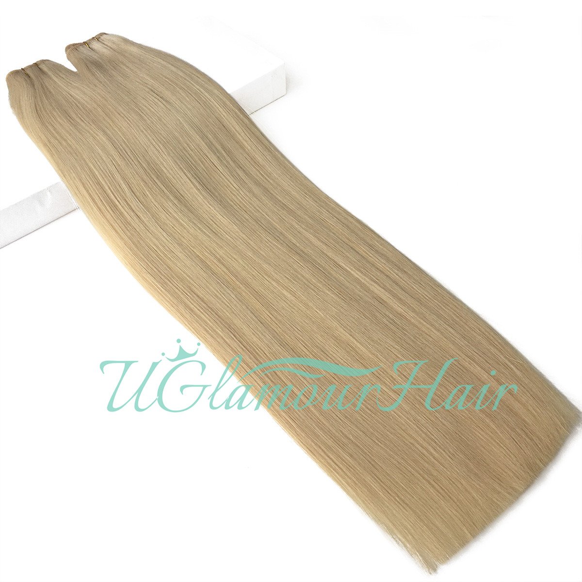 high quality Russian Hair Hand Tied Weft Double Drawn Machine Genius Weft Hair Extensions
