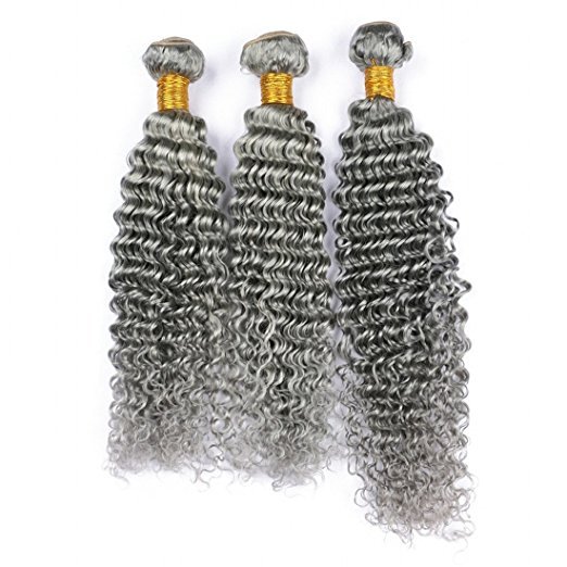 sliver grey salt and pepper color afro kinky hair bulk 100% human hair wholesale natural soft afro kinky bulk human hair