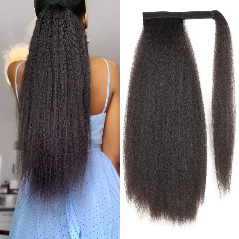Wrap Around Ponytail 100% Virgin Human Hair Silky Straight Remy Vietnamese Human Hair extensions Clip Ponytails