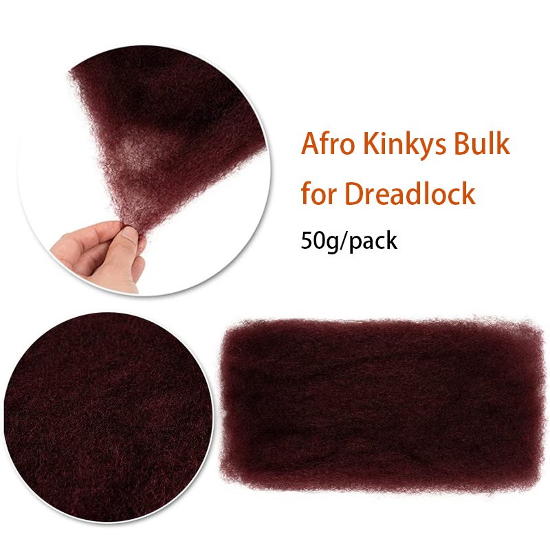 Wholesale 18inch(stretch) 50g Afro Kinkys Bulk hair soft high quality for women daily use Dreadlocks Braiding Hair Extensions