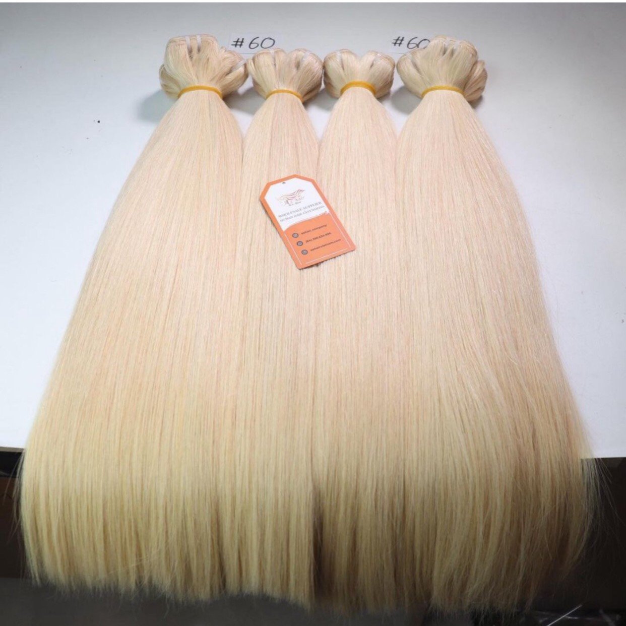 Top Quality Raw Vietnamese Hair Weft Blonde Color Super Double Drawn 100% Human Hair Extensions