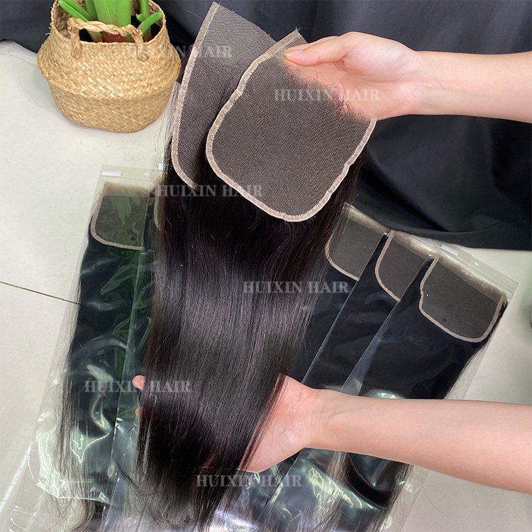 wholesale cheap 5x5 13x4 HD lace closure and frontal raw unprocessed vrigin human hair extension natural black frontal