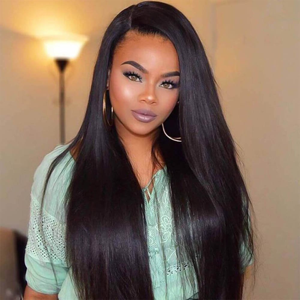 Clip Ins Hair Extensions 100% Human Hair Straight& by Wave Seamless Raw Invisible PU Wholesale Grade 12A Brazilian Hair