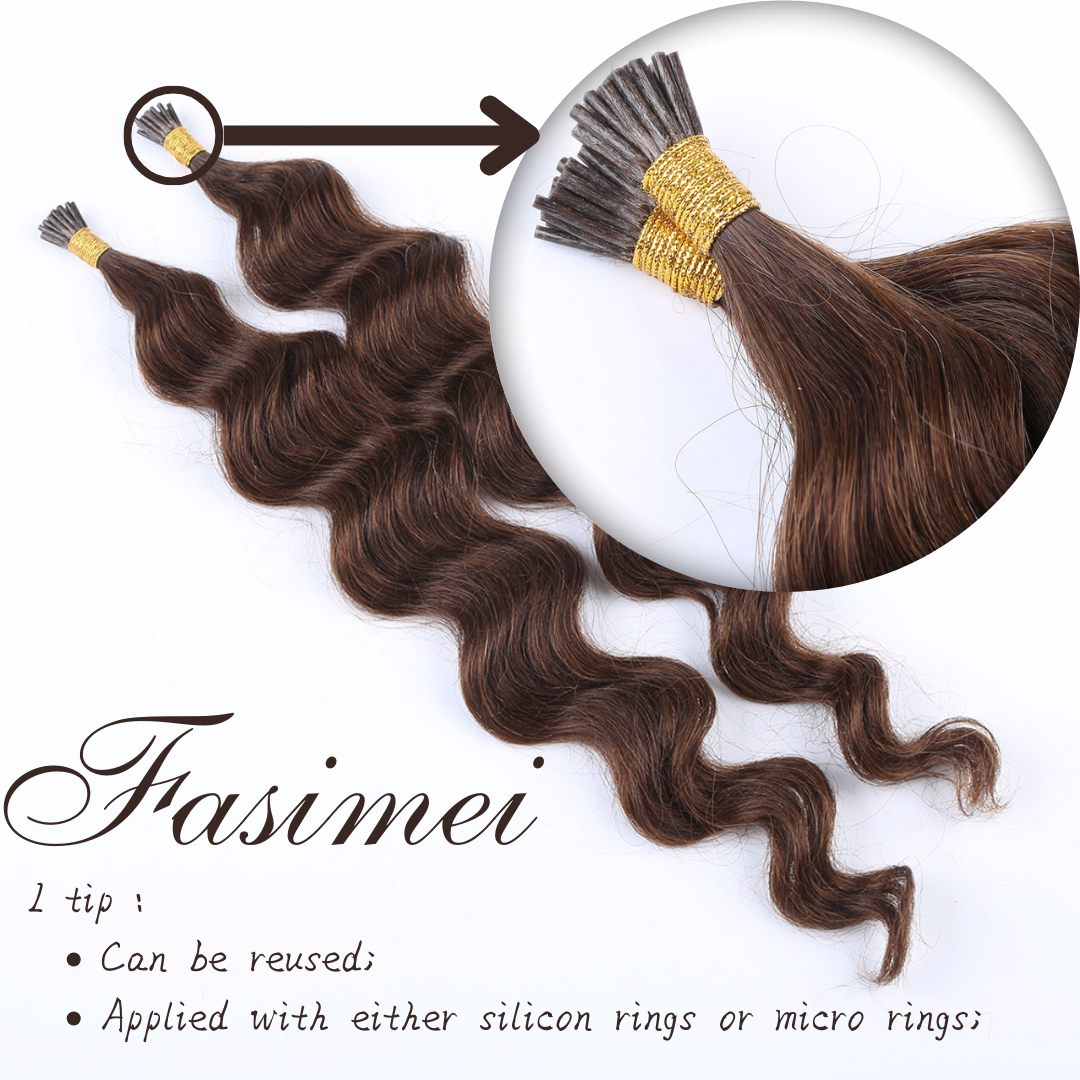Fasimei Wholesale Price Cuticle Aligned Hair Color I Tip Human Hair Extensions