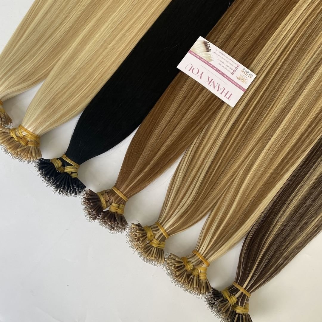 Hot Selling Virgin Cuticle Aligned Russian Hair 20 inch 22 inch Double Drawn Nano Tip Hair Extensions Human Hair Extension