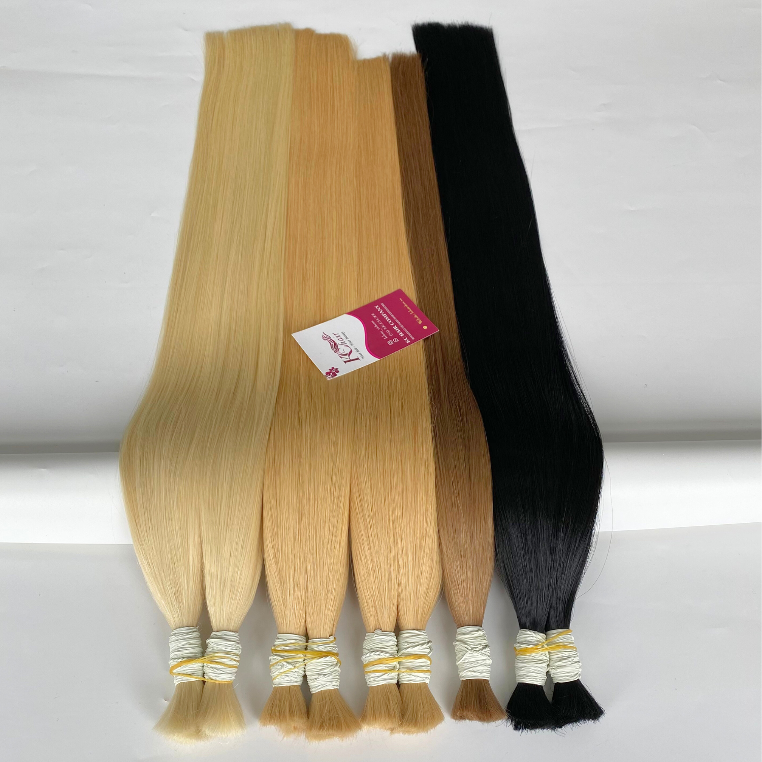 Top Product Double Bulk Straight Remy Virgin Hair Extensions Machine Double Weft from Vietnam