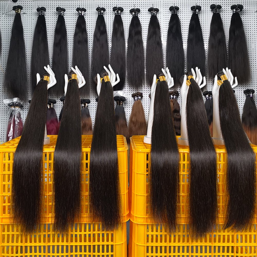 Wholesale Supplier Remy Unprocessed Raw Virgin Bulk 100% 12a Grade Weave Bundles Vietnam Human Hair Extension