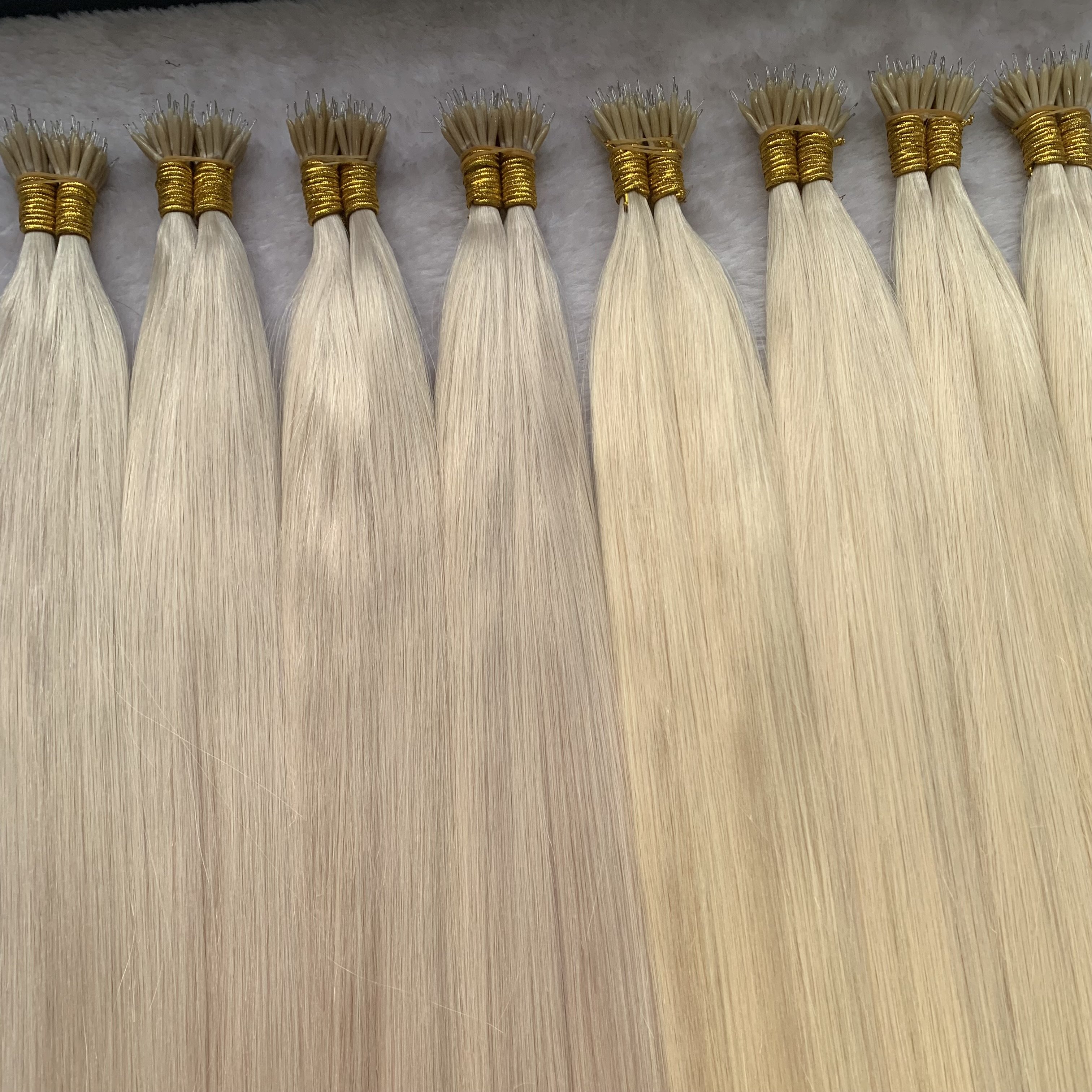 High Quality Double Drawn Nano Ring Human Hair Extensions Full Cuticle Aligned Micro Nano Ring Tip Remy Raw Virgin Hair