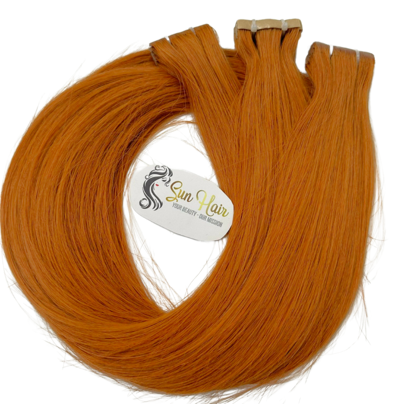 Hot New Product High Quality Style Slim Tape Hair SDD Orange Color 100% Vietnamese Remy Human Hair Extensions By Sunhair Company