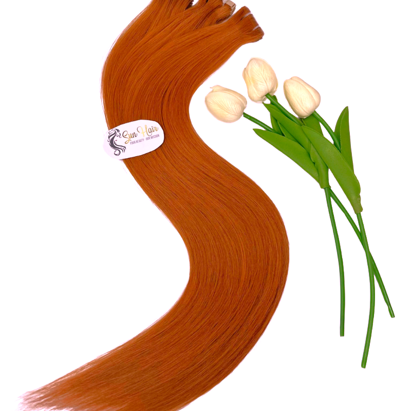 Hot New Product High Quality Style Slim Tape Hair SDD Orange Color 100% Vietnamese Remy Human Hair Extensions By Sunhair Company