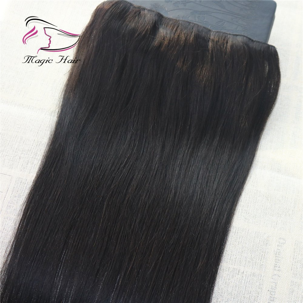 Factory wholesale one piece clip in human hair extensions 100% remy human hair
