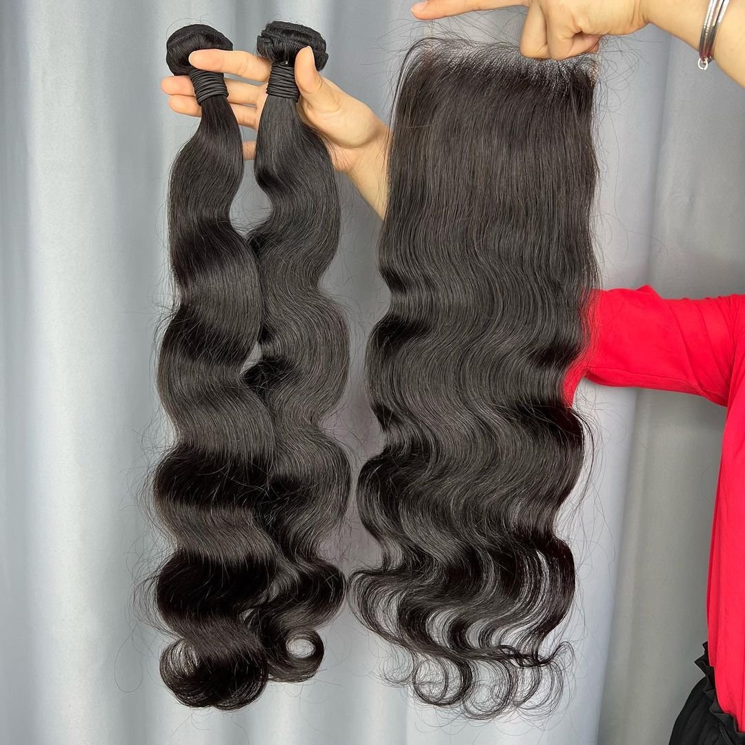 Wholesale 10A Unprocessed Virgin Raw Indian Hair Body Wave Bundles Human Hair Extensions from Vendor