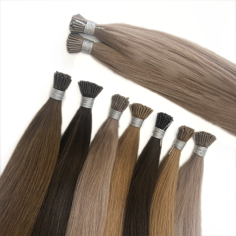Wholesale 100 Keratin Remy Russian I Tips Human Hair Extensions Easy to Install and Remove