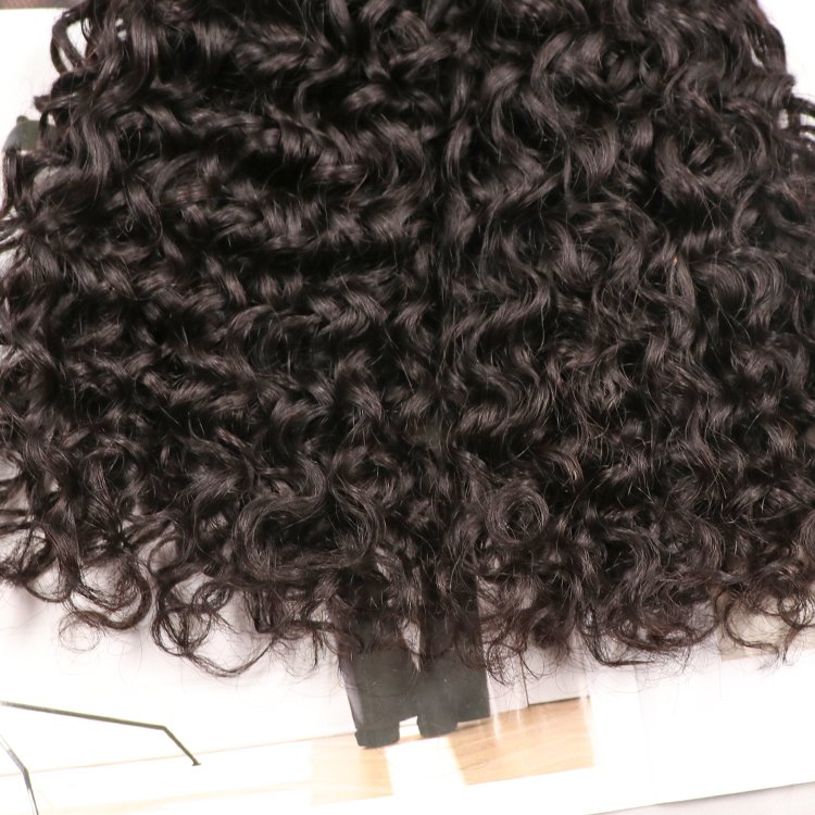 Cuticle Aligned Vrigin Human Hair Extension tape hair deep curly raw indian temple hair tape ins extensions