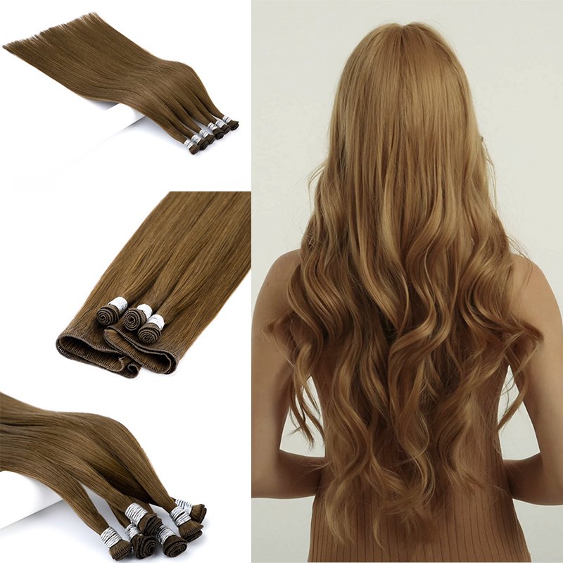 Stable Quality Double Drawn Remy Ombre 100% Russian Human Hair Wholesale Hand Tied Weft Hair Extensions