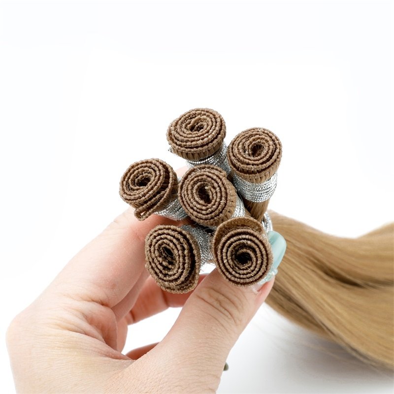 Stable Quality Double Drawn Remy Ombre 100% Russian Human Hair Wholesale Hand Tied Weft Hair Extensions