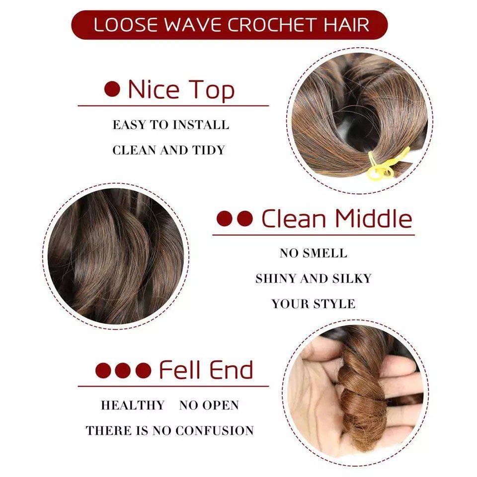150g 24inch DLoose Body Wave Pony Style Spiral Curl Crochet Braid French Curls Synthetic Hair Extensions Curly Braiding Hair