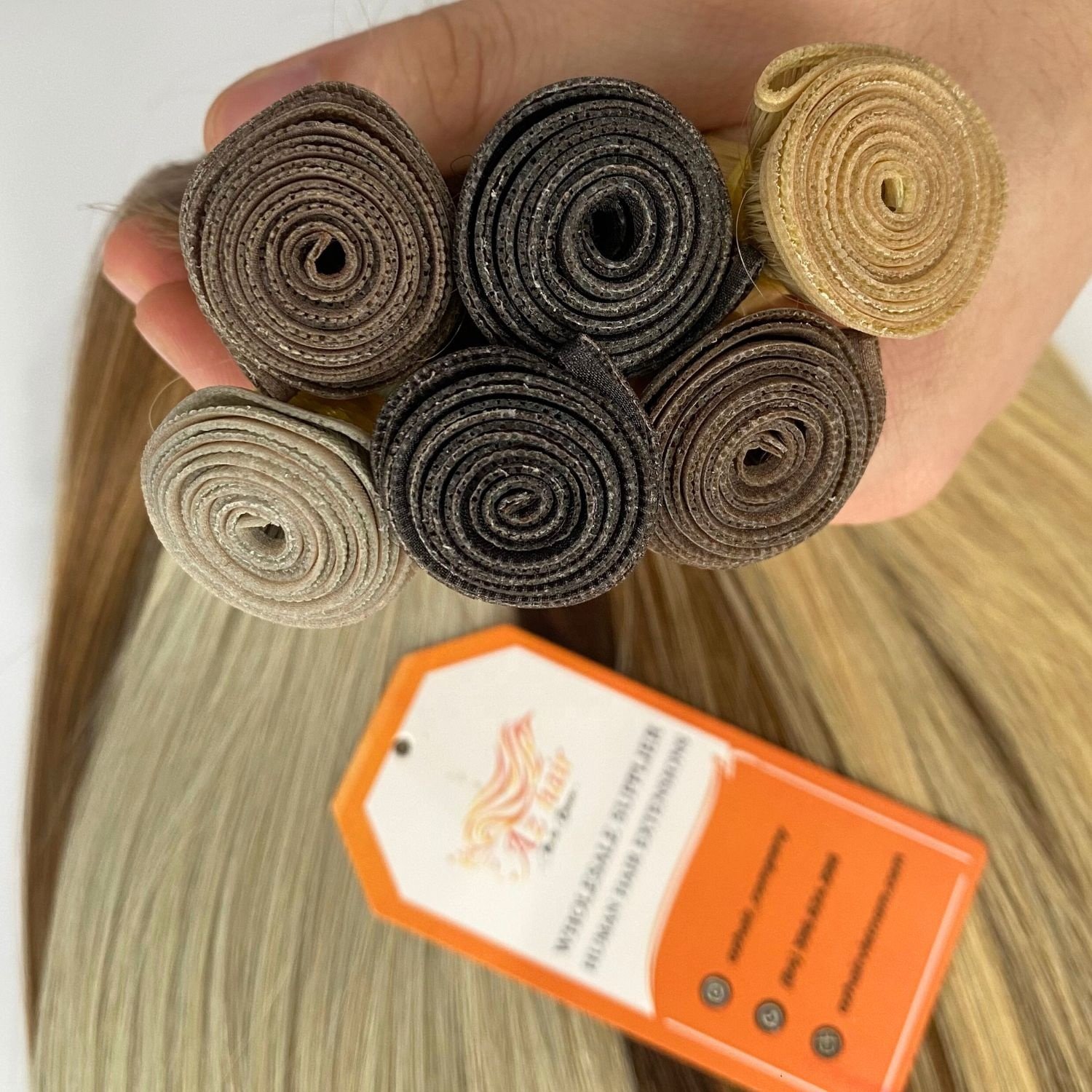 New Arrival Hand Tied Double Drawn Cuticle Aligned Human Hair Extensions Genius Hair Weft High Quality