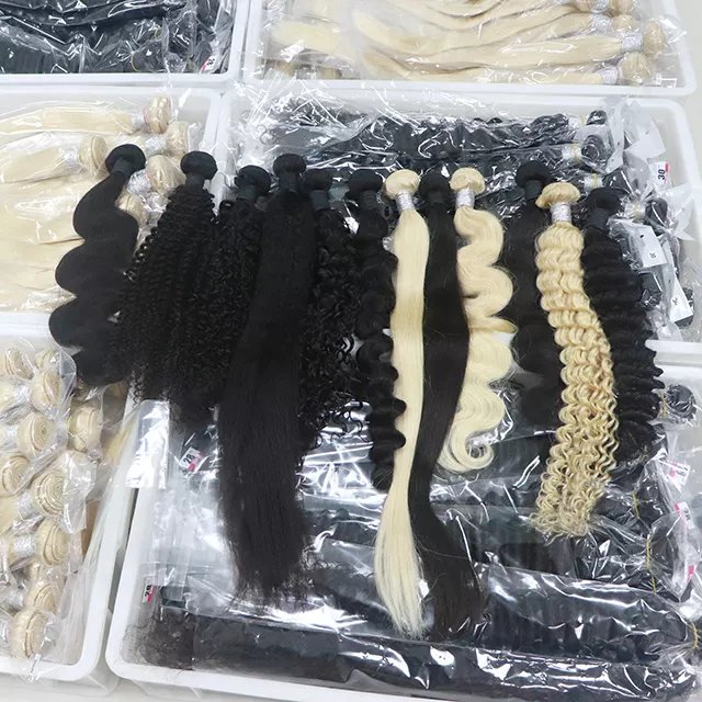 Wholesale Factory Best Quality Virgin Peruvian Human Hair Extensions, Cuticle Aligned Hair Bundles From One Donor