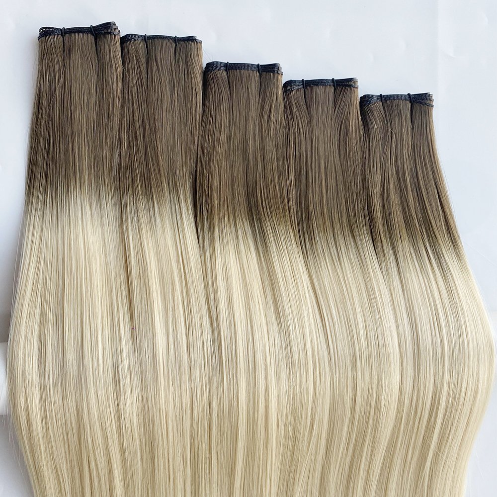 Wholesale Double Drawn Genius Weft Hair Extensions Human Hair Extension